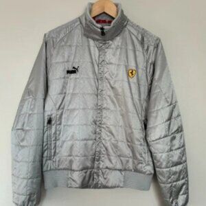 Ferrari by Puma Space Gray Nylon Jacket Metallic/Silver Size L